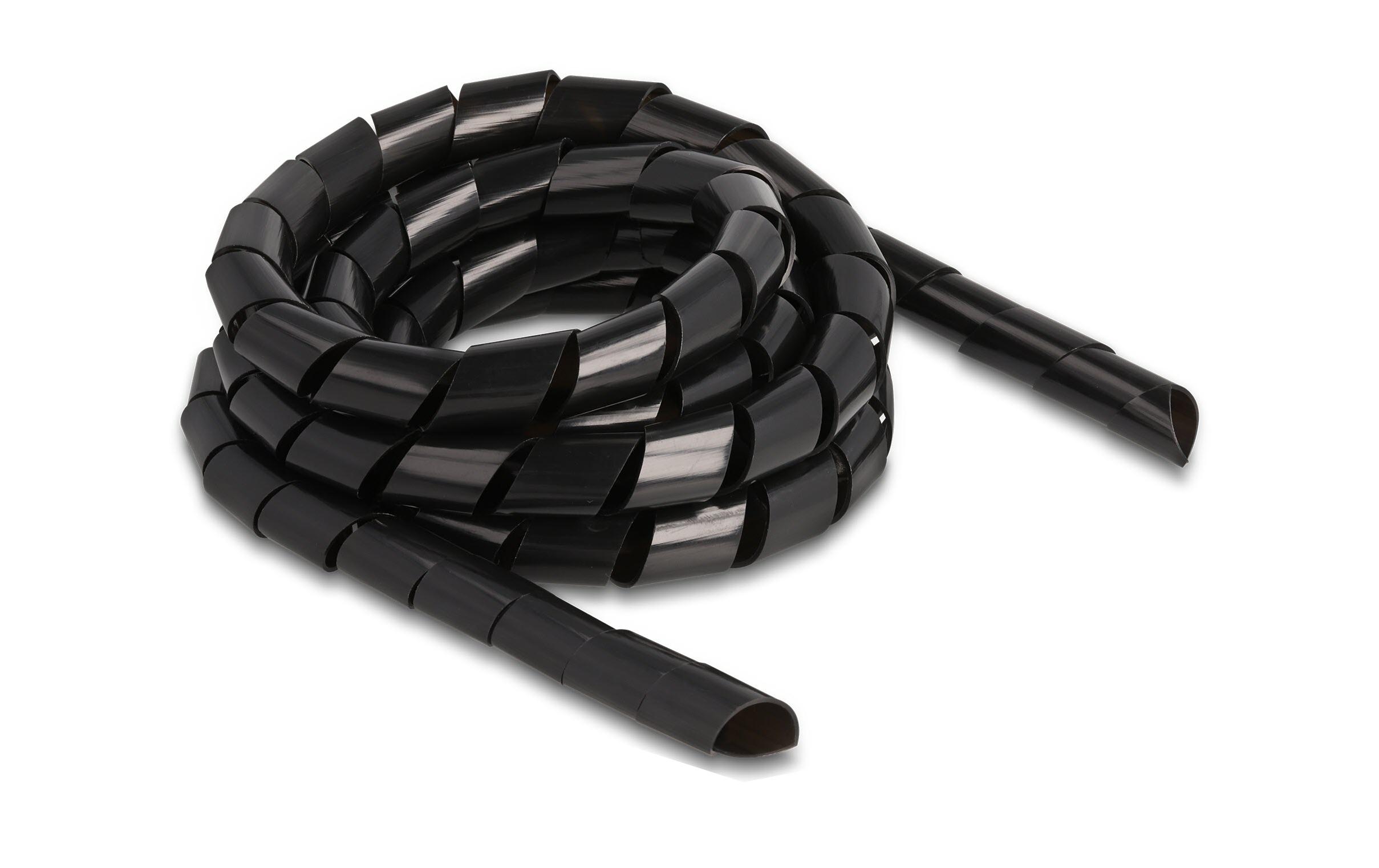 Delock Spiroschlauch flexibel 2 m x 16 mm Schwarz – Spiralschlauch von Delock