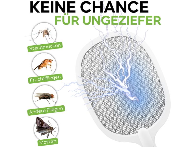 Elektrische Fliegenklatsche mit Display