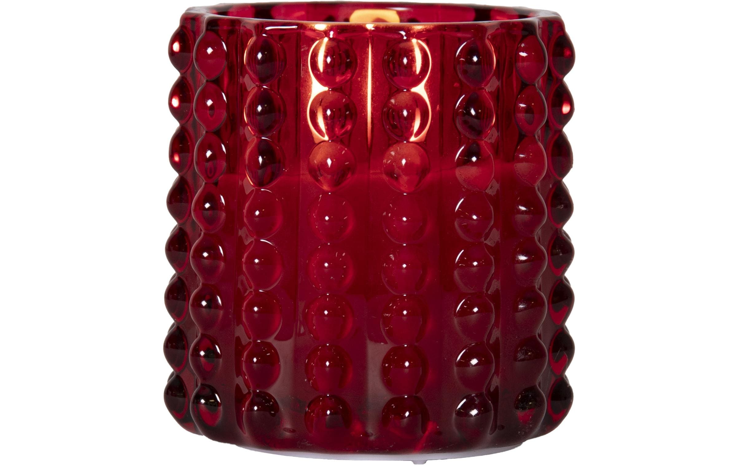 Star Trading LED-Kerze Flamme Dotty, Rot, 9.5 cm – LED-Kerze mit Timer von Star Trading