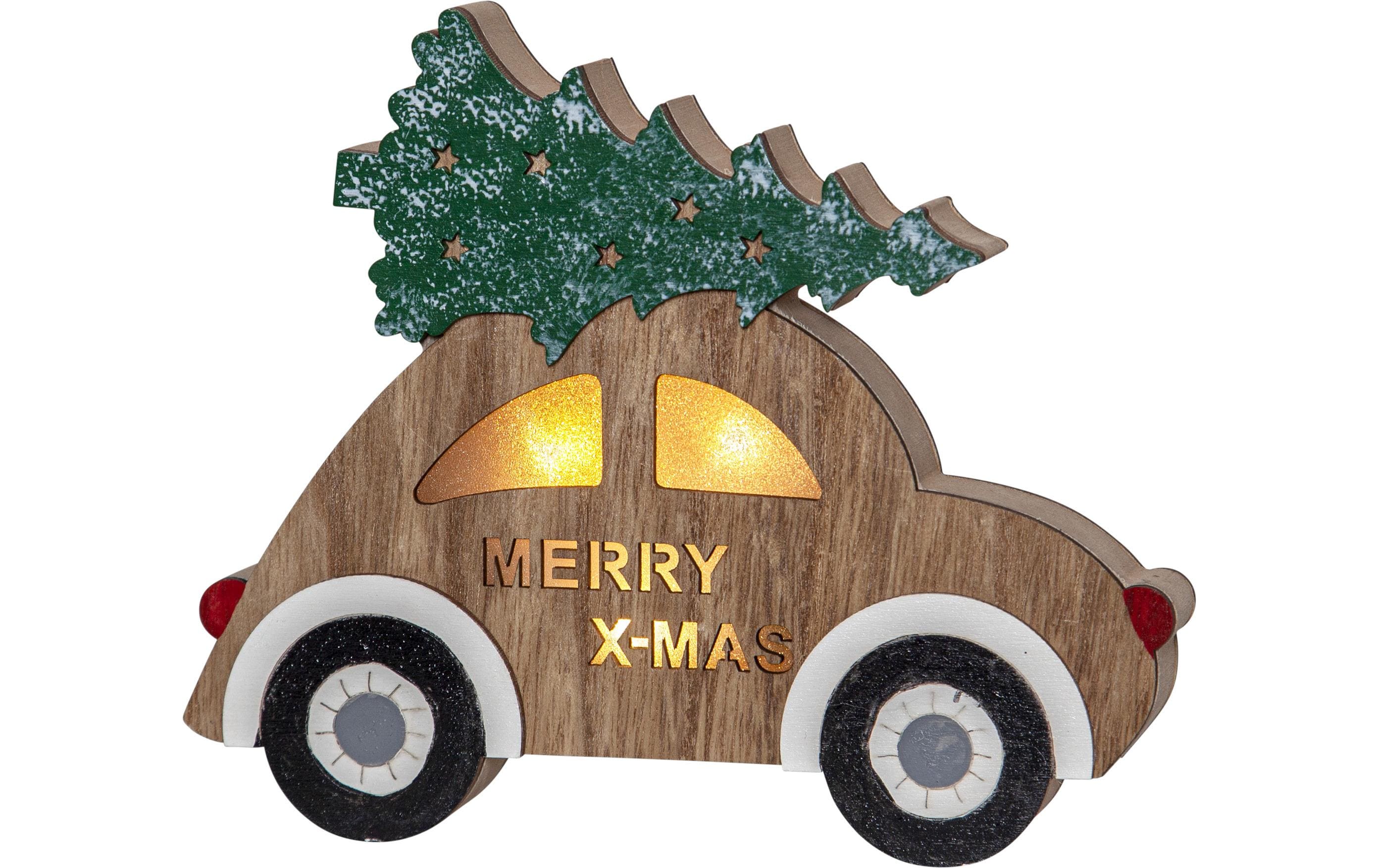 Star Trading Tischdeko Billy, 20 cm, Holz – LED-Weihnachtsdeko mit Timer von Star Trading