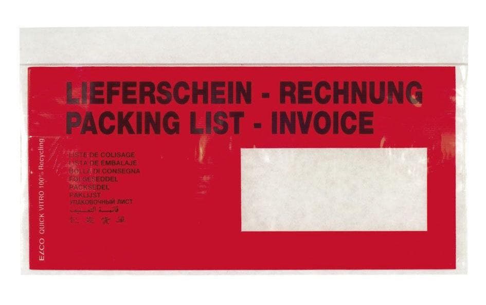 ELCO Dokumententasche Quick Vitro C5/6 Fenster rechts, 250 Stück – Dokumententasche von ELCO