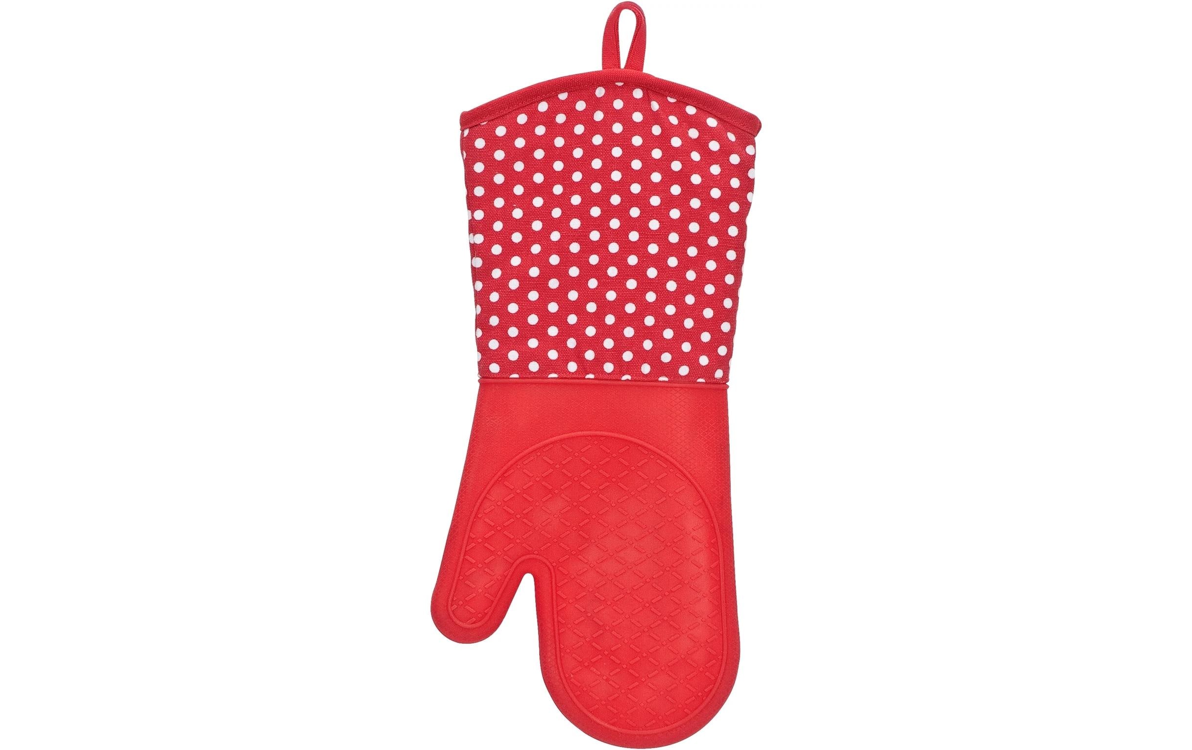 Wenko Küchenhandschuh Punkte 2er Set, Rot