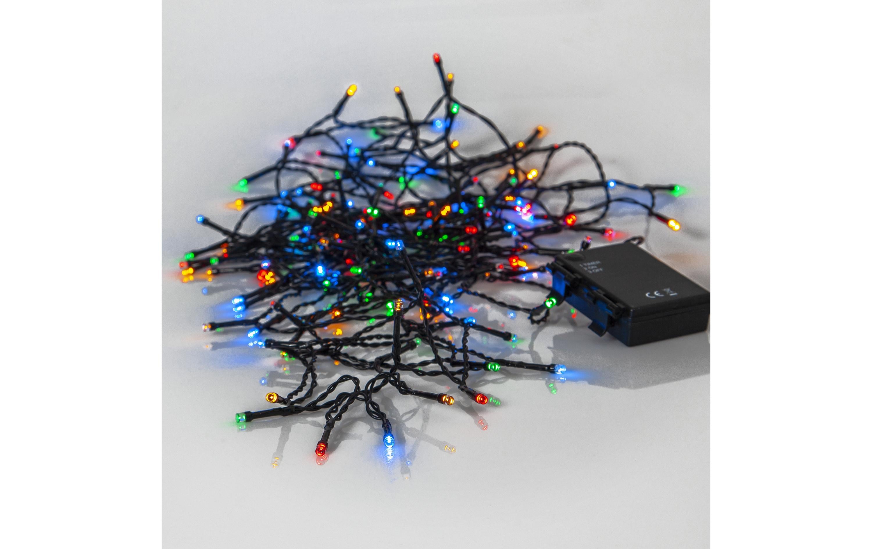 Star Trading LED-Lichterkette Akku, 11.2 m, 160 LEDs, Schwarz – Lichterkette batteriebetrieben von Star Trading