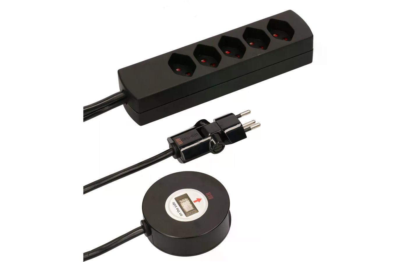 Max Hauri Steckdosenleiste Safety Line 5x T13 mit externem Schalter – Steckerleiste von Max Hauri