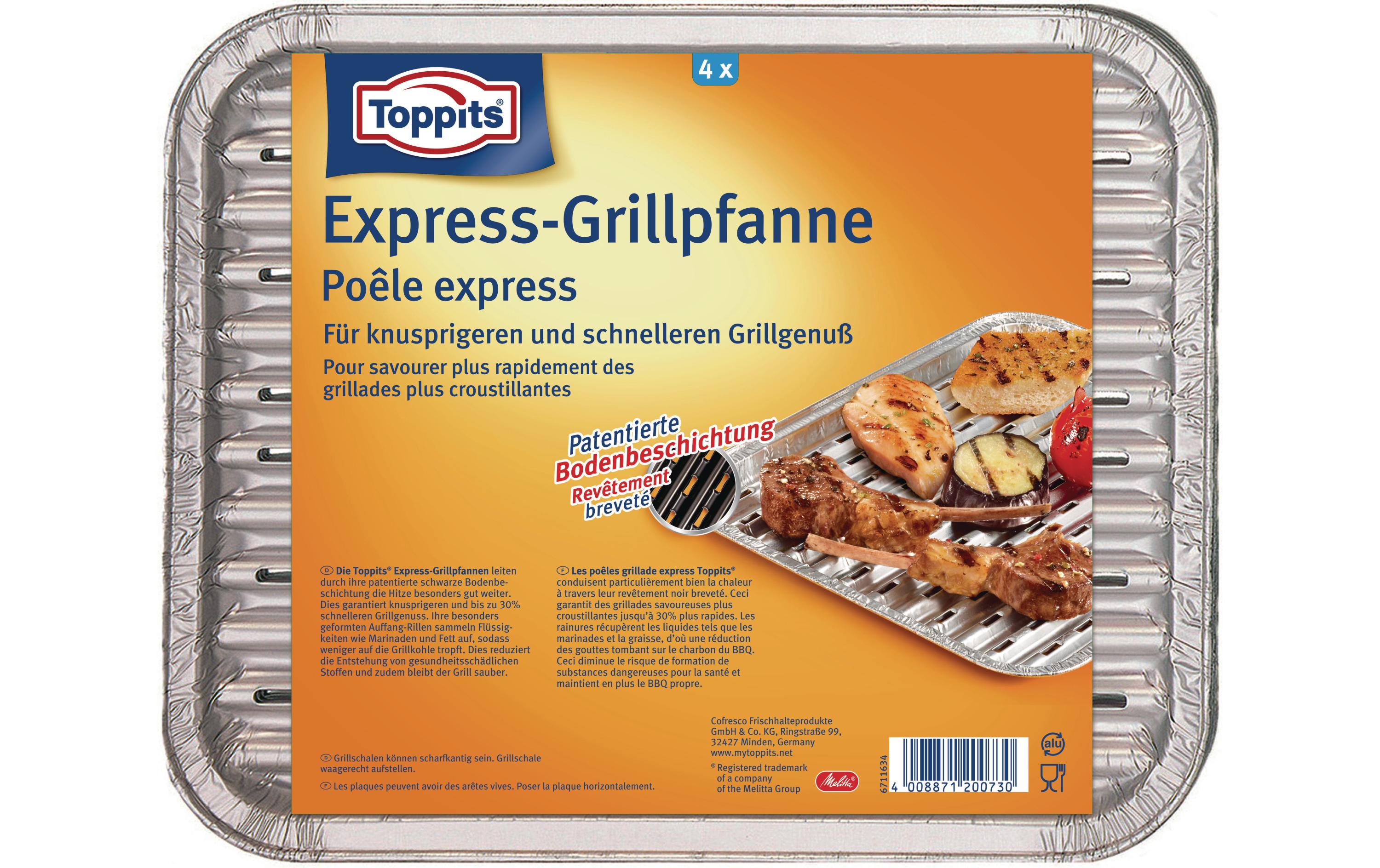 Toppits Grillschale Express 4 Stück