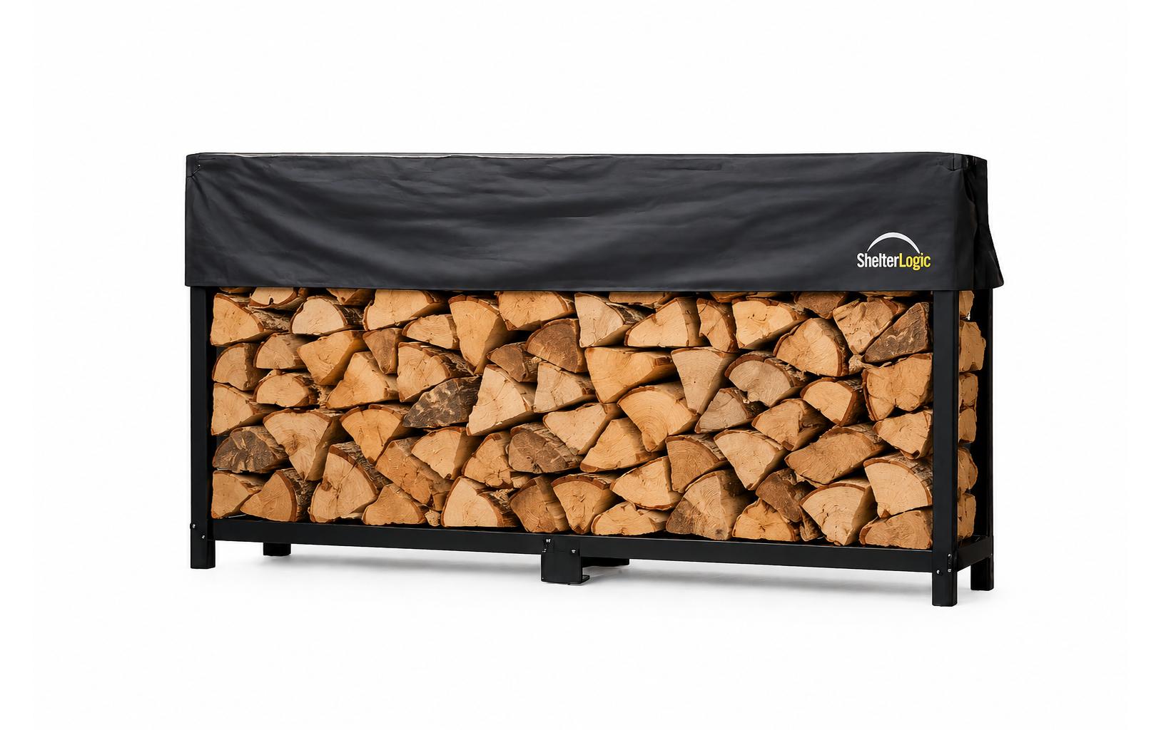 SHELTERLOGIC Kaminholzregal Stahl mit Abdeckung 239 cm