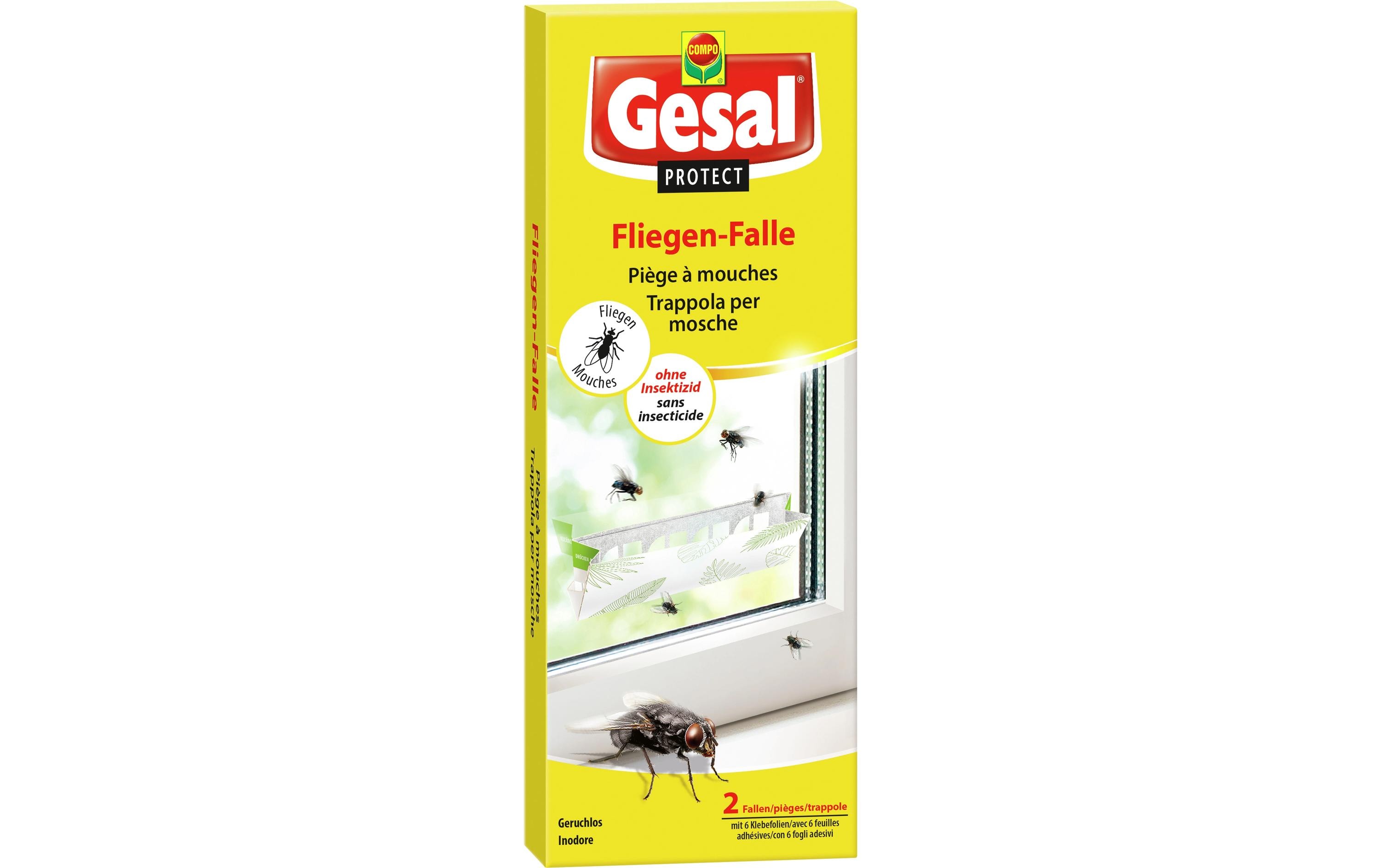 Gesal Protect Fliegen-Falle (2 Fallen+6 Streifen)