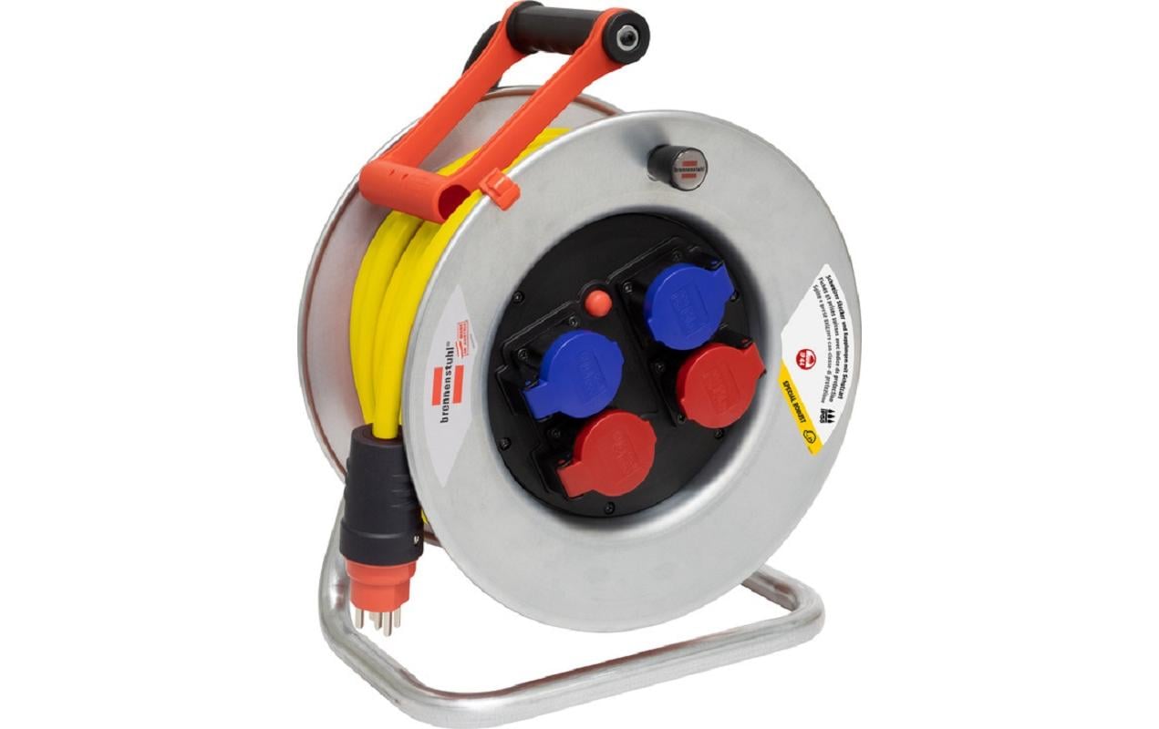 Brennenstuhl Baustellen-Kabelrolle BAT SK 320 25 m 2x T25/23 – Kabelrolle von Brennenstuhl