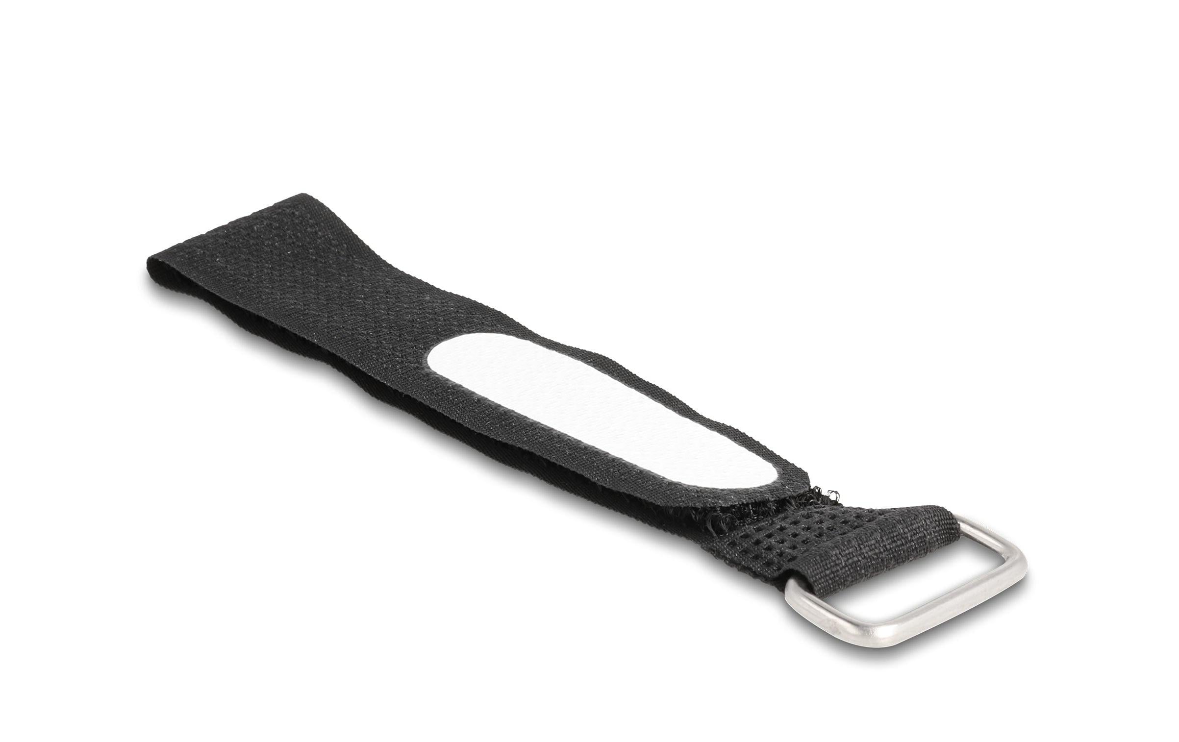 Delock Klettkabelbinder Schwarz 203 mm x 20 mm 5 Stück – Klettkabelbinder von Delock