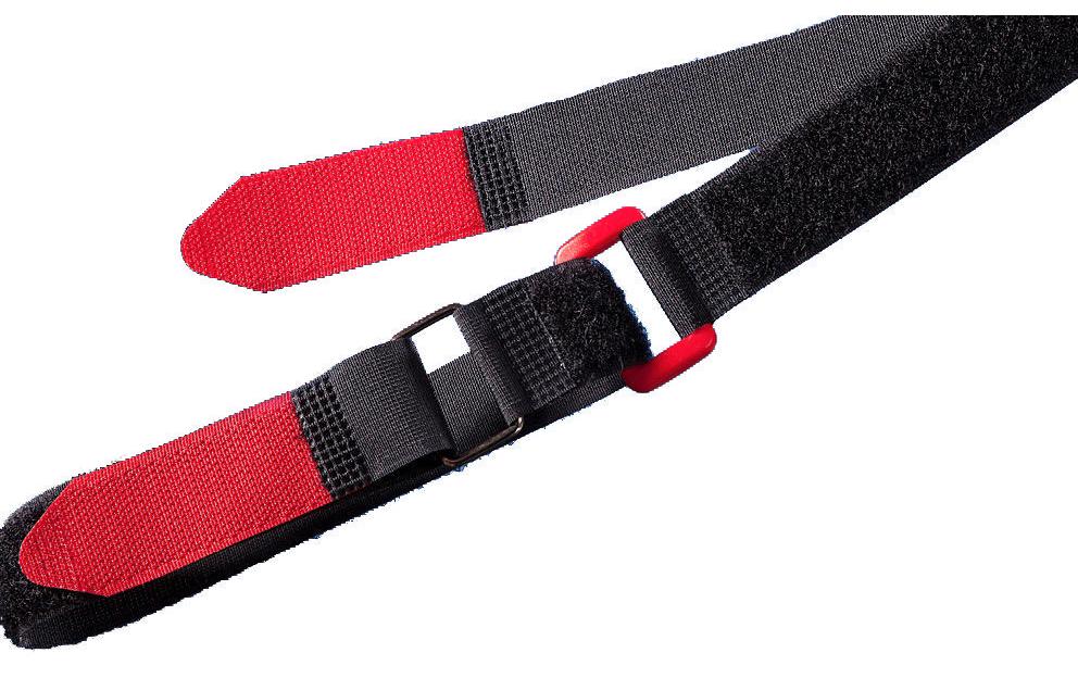 FASTECH Schlaufenband FAST-VSTRAP 25 x 240 mm, Schwarz/Rot – Klettkabelbinder von FASTECH