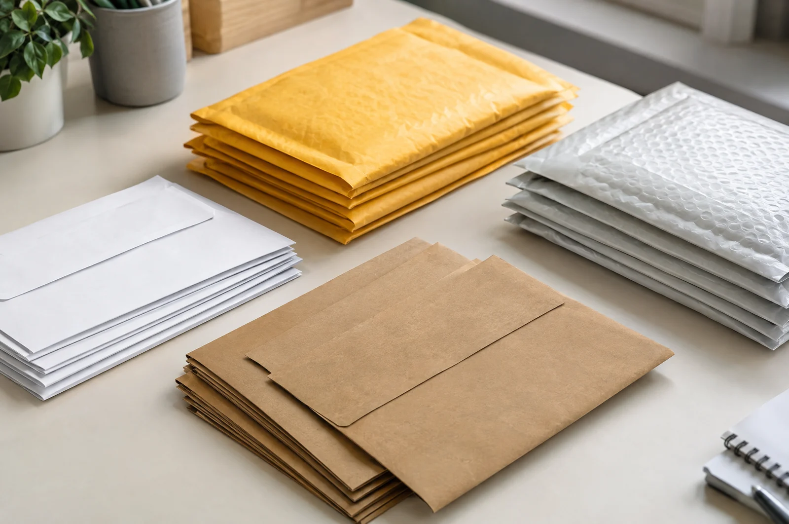 Couverts und Versandtaschen