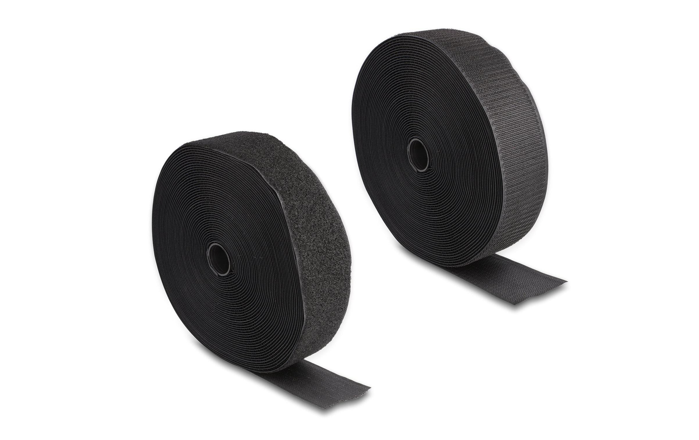 Delock Klettband 15m x 50mm Strapazierfähig Schwarz – Klettband von Delock