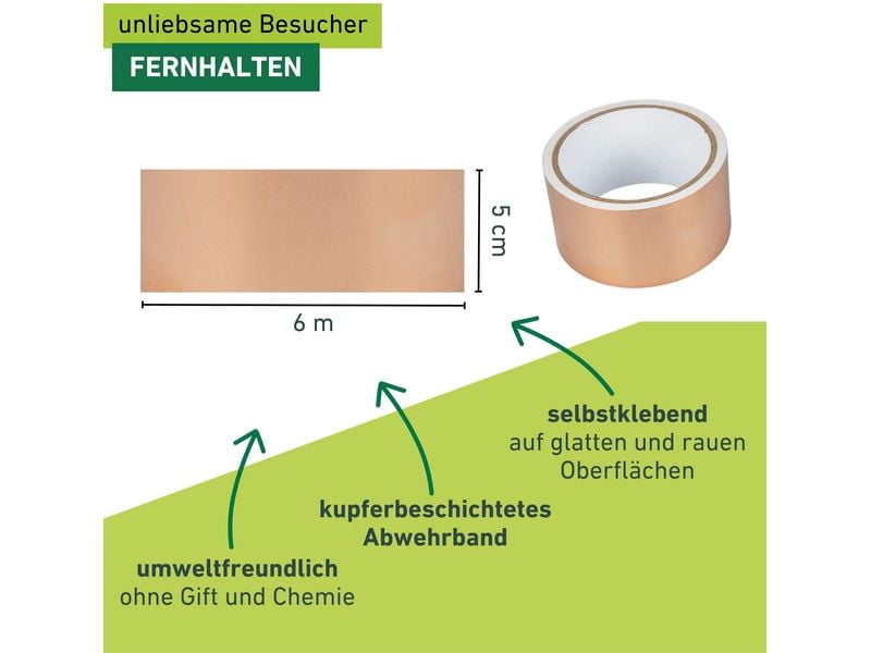 Schnecken-Abwehrband 5cm x 6m