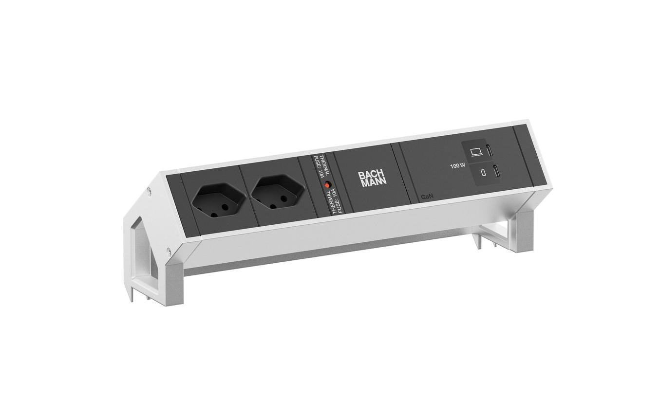Bachmann Tischsteckdosenleiste DESK 2 Inox – Tischsteckdosenleiste von Bachmann