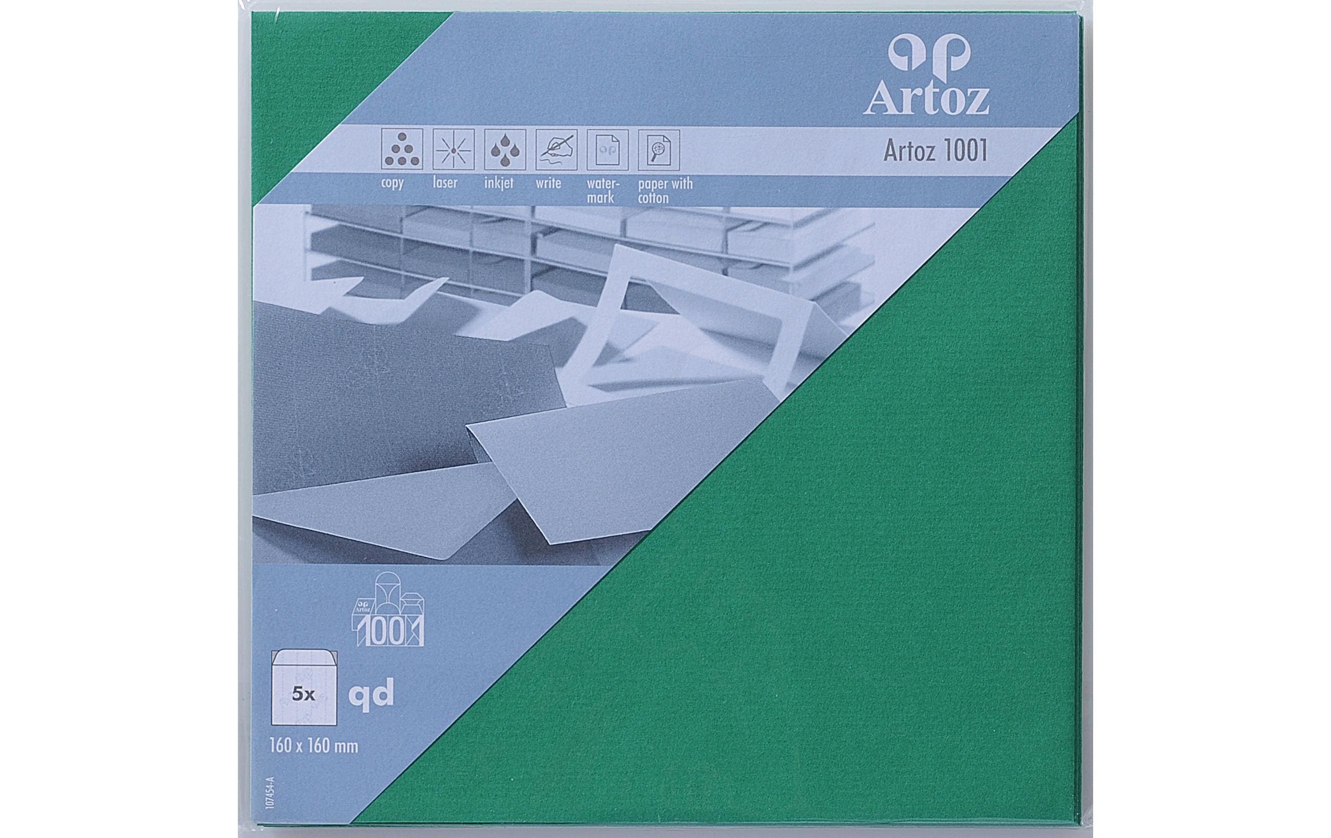 Artoz Couvert 1001 16 x 16 cm, 5 Stück, Grün – Couvert von Artoz