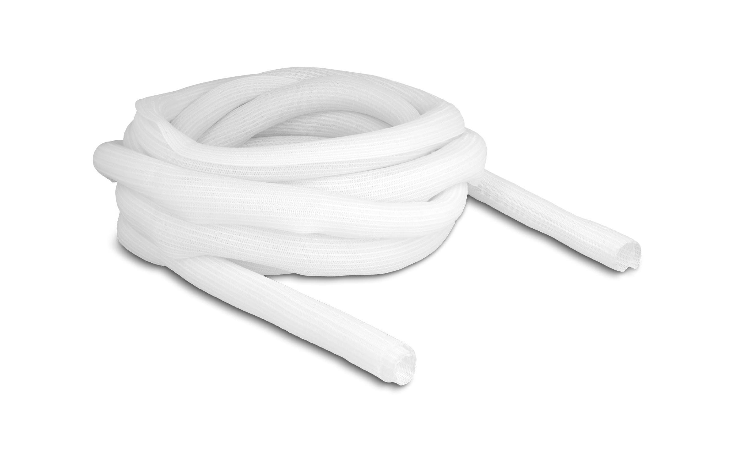 Delock Geflechtschlauch Selbstschliessend 5 m x 25 mm Weiss – Kabelschlauch von Delock