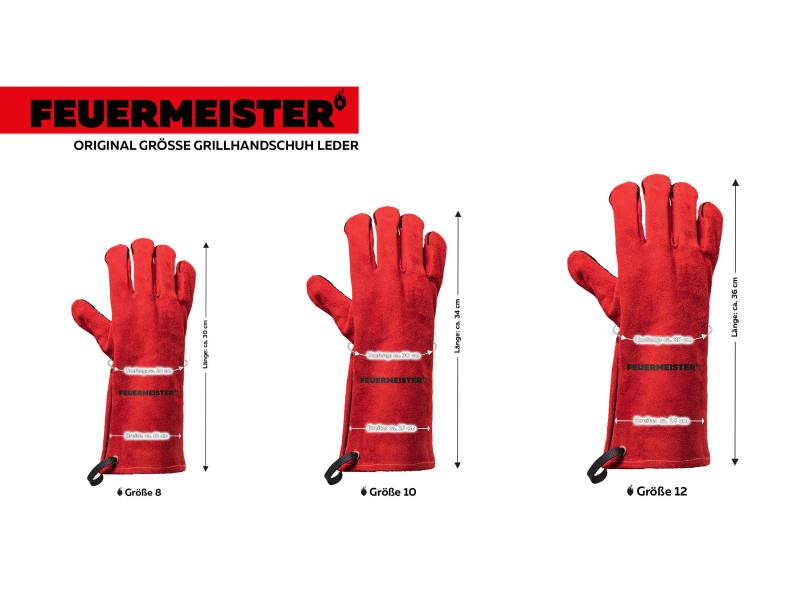Feuermeister Lederhandschuhe, Grösse 10
