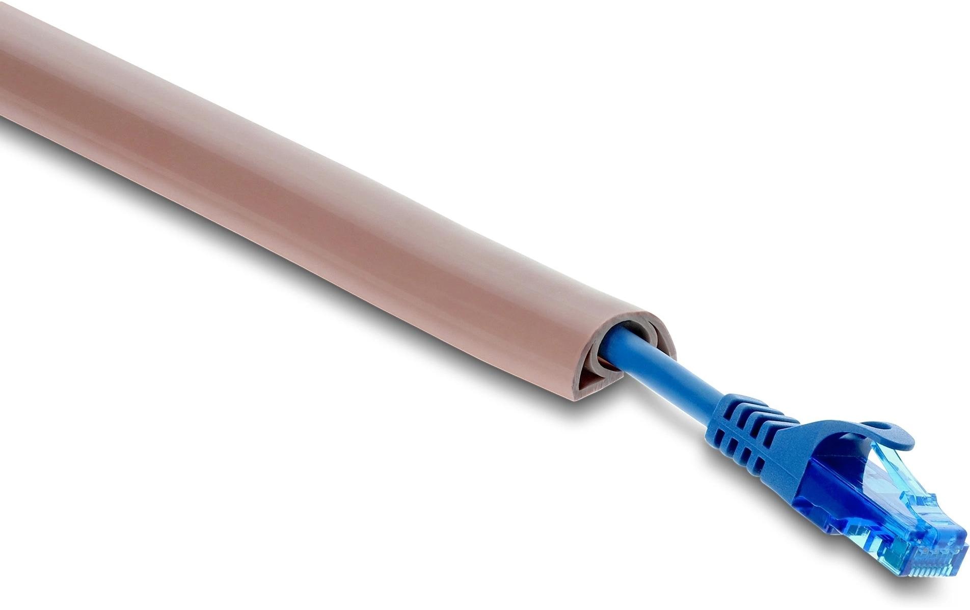 Delock Kabelkanal PVC flexibel 2 m x 30 mm Braun – Kabelkanal von Delock