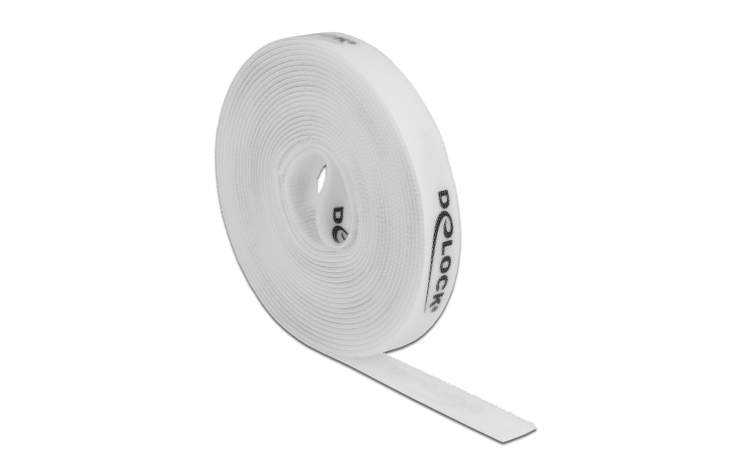 Delock Klettband 5 m x 15 mm Weiss – Klettband von Delock