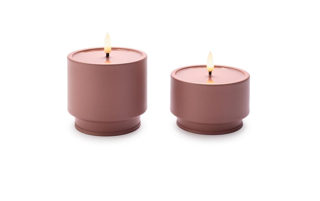 STT Ambiente Candle Set Mauve – LED-Kerze mit Timer für aussen von STT