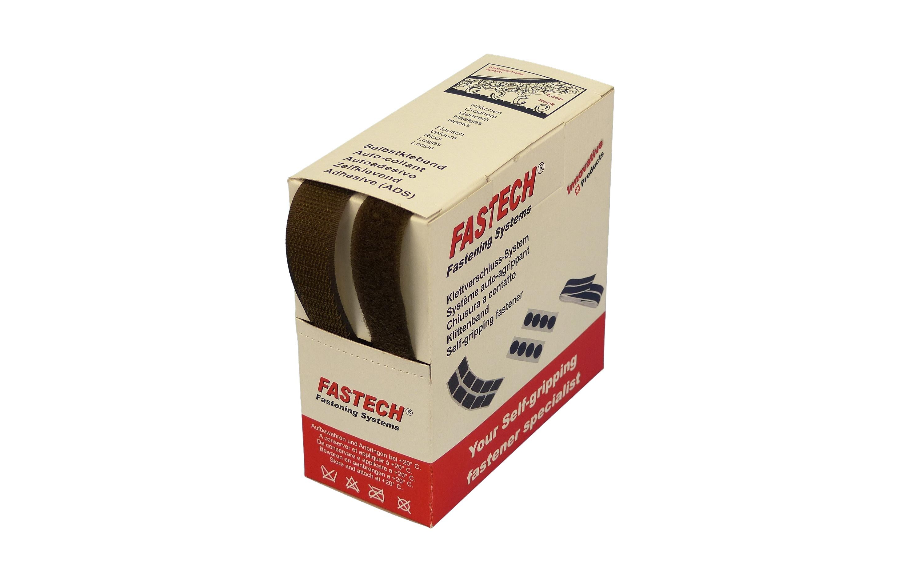 FASTECH Klettband-Box Dunkelbraun – Klettband von FASTECH