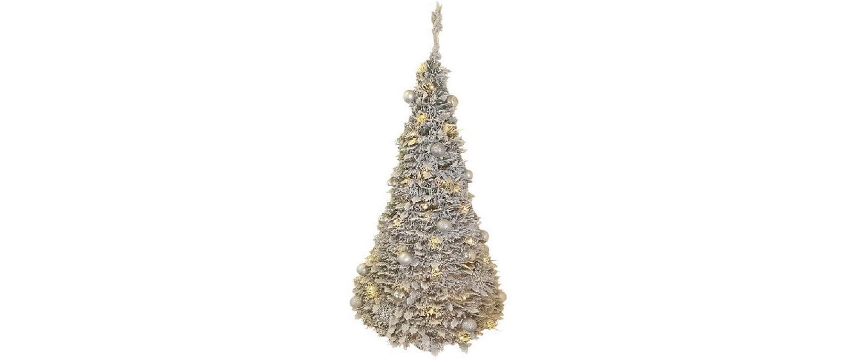 Dameco LED künstlicher Tannenbaum Schnee Pop-up-tree