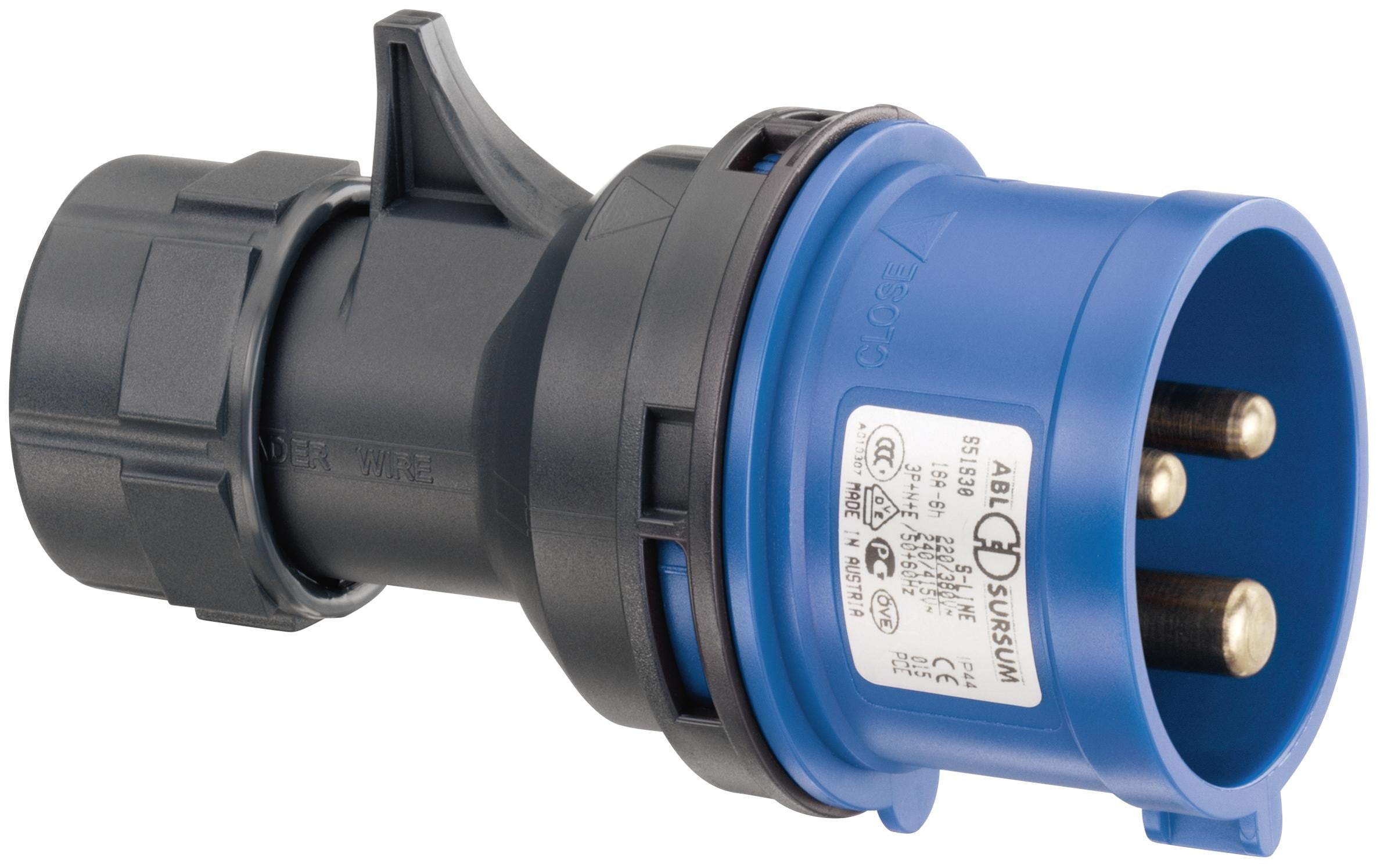 STEFFEN Montagestecker CEE 16/3 IP44 – CEE-Stecker 16/3 von STEFFEN
