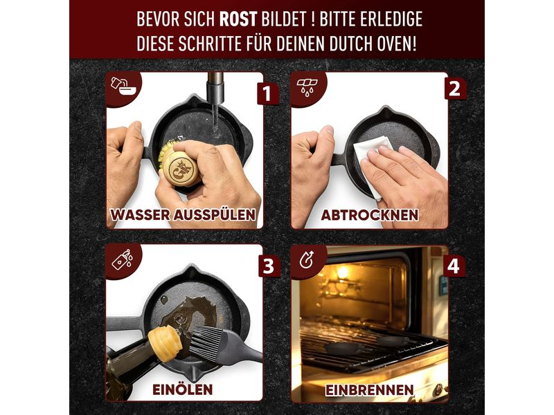 Eingebrannte Mini-Bratpfanne 6 set