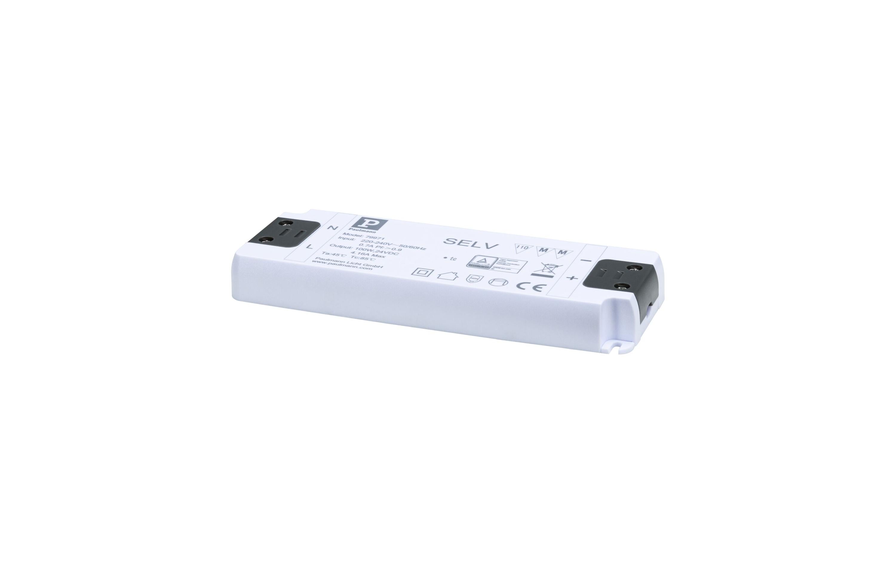 Paulmann Pro Power Supply Zubehör 230/24 V 100 VA Weiss – LED-Netzteil von Paulmann