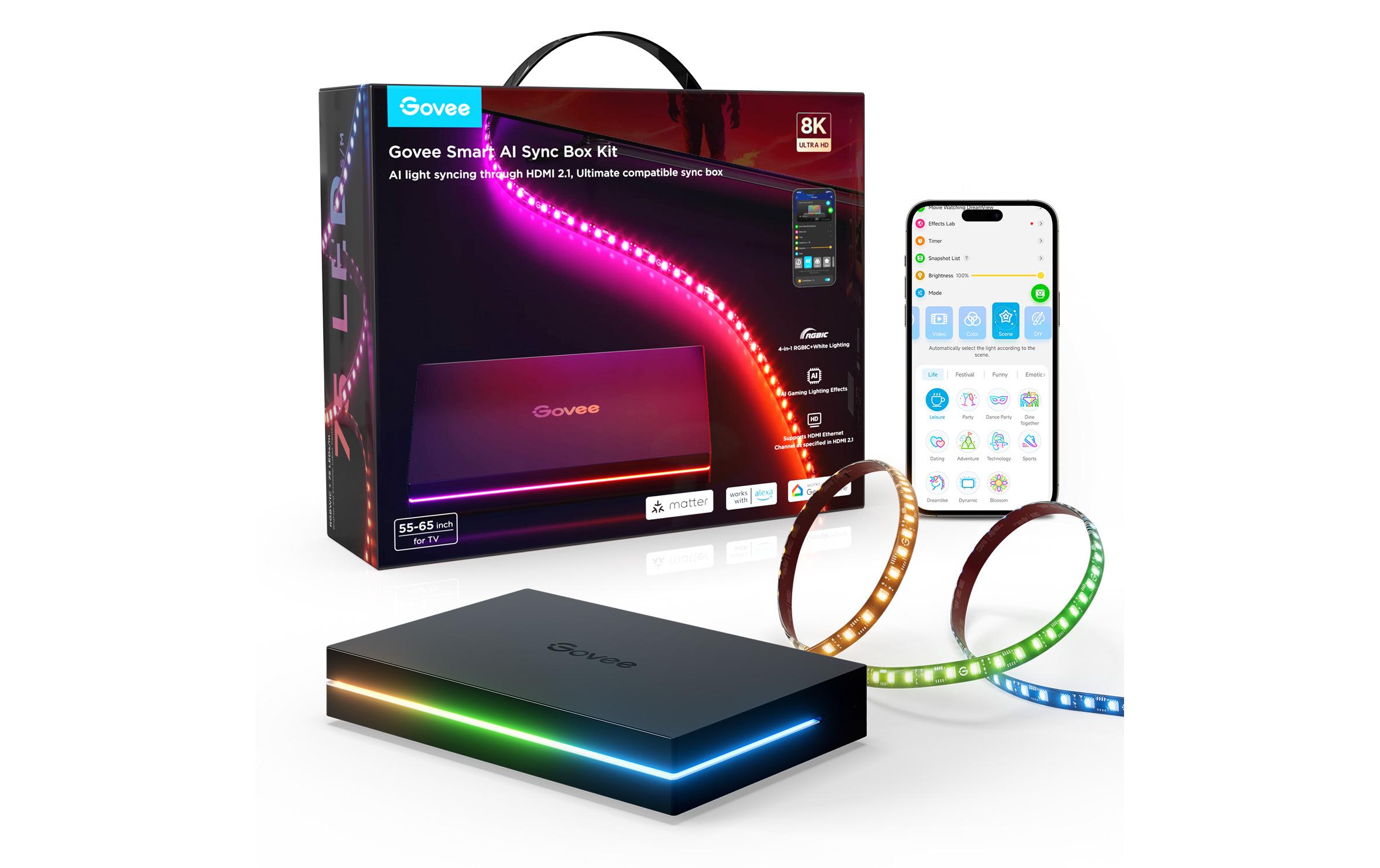Govee AI Sync Box Kit 55-65 – Zubehör für LED-Streifen von Govee
