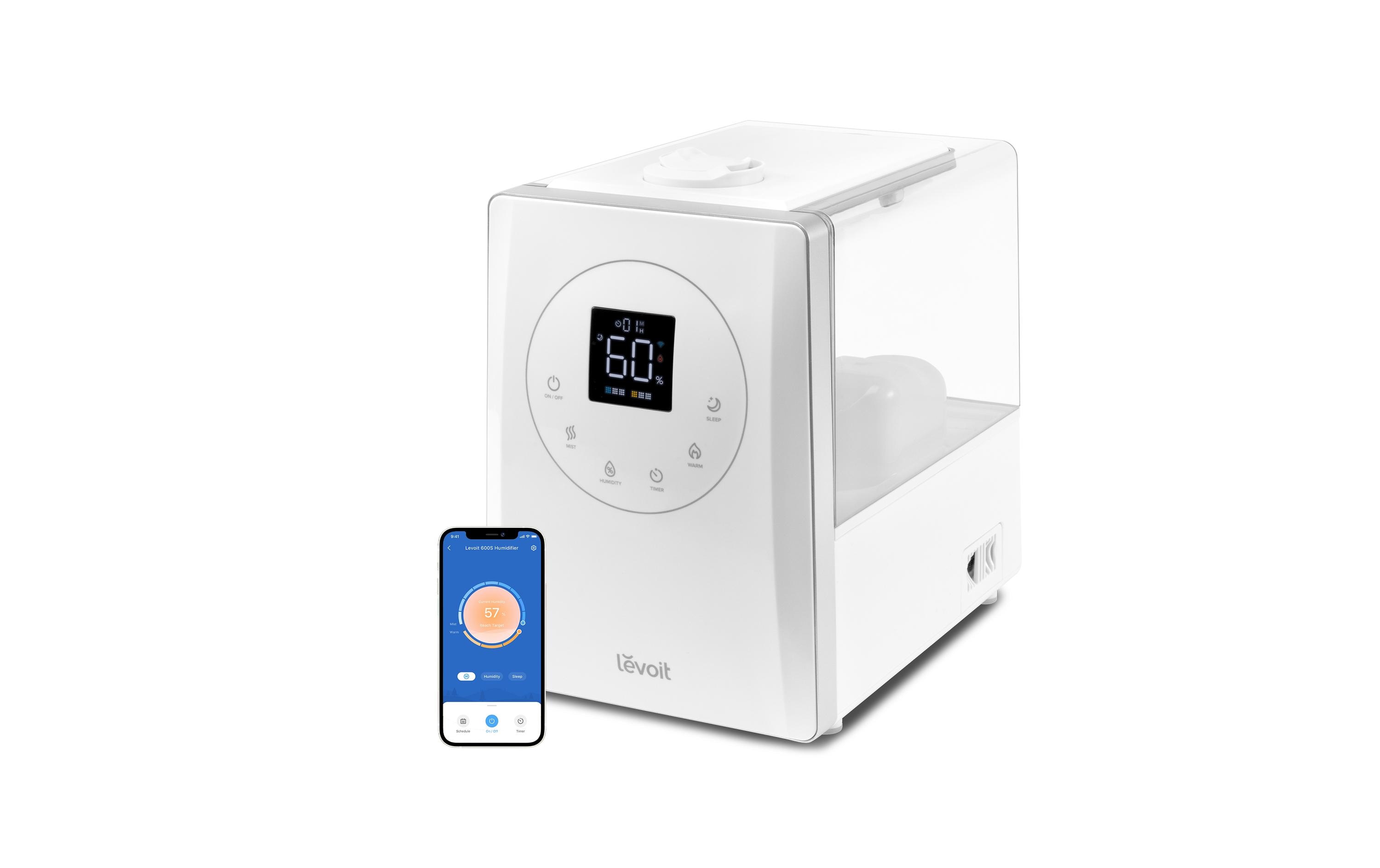 Levoit Ultraschall-Luftbefeuchter LV600S Smart Hybrid 70 m², Weiss