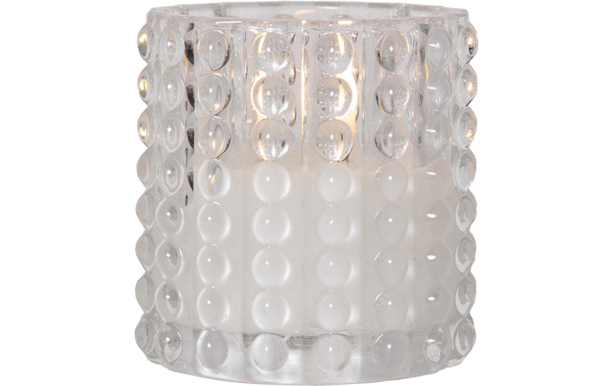 Star Trading LED-Kerze Flamme Dotty, Transparent, 10 cm – LED-Kerze mit Timer von Star Trading