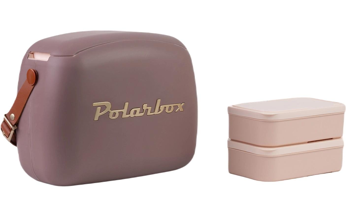 Polarbox CoolerBag 6 L in Braun – kompakte Retro-Kühlbox mit Lederhenkel