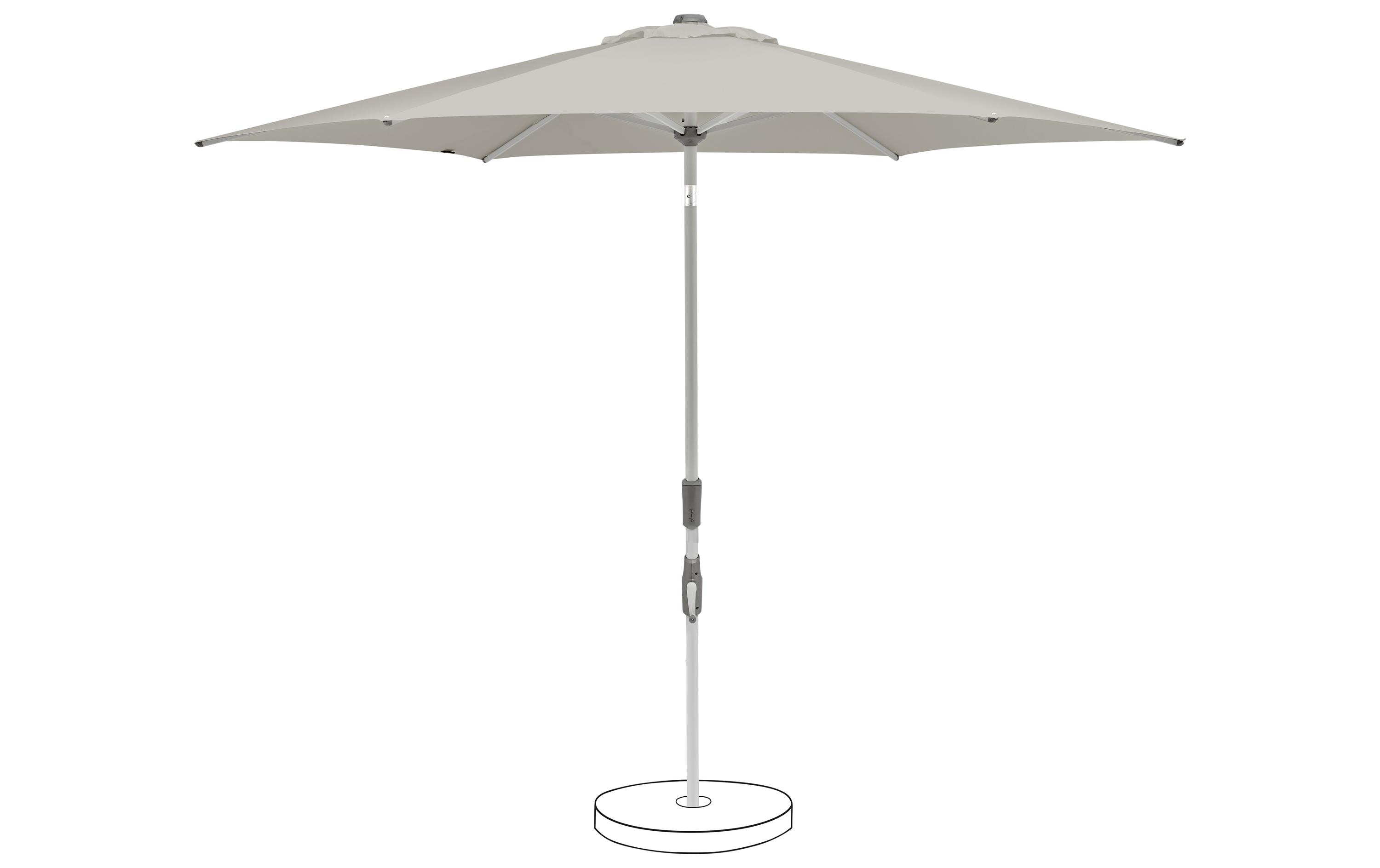 Suncomfort by Glatz Sonnenschirm Slide Ø 250 cm, Light Grey