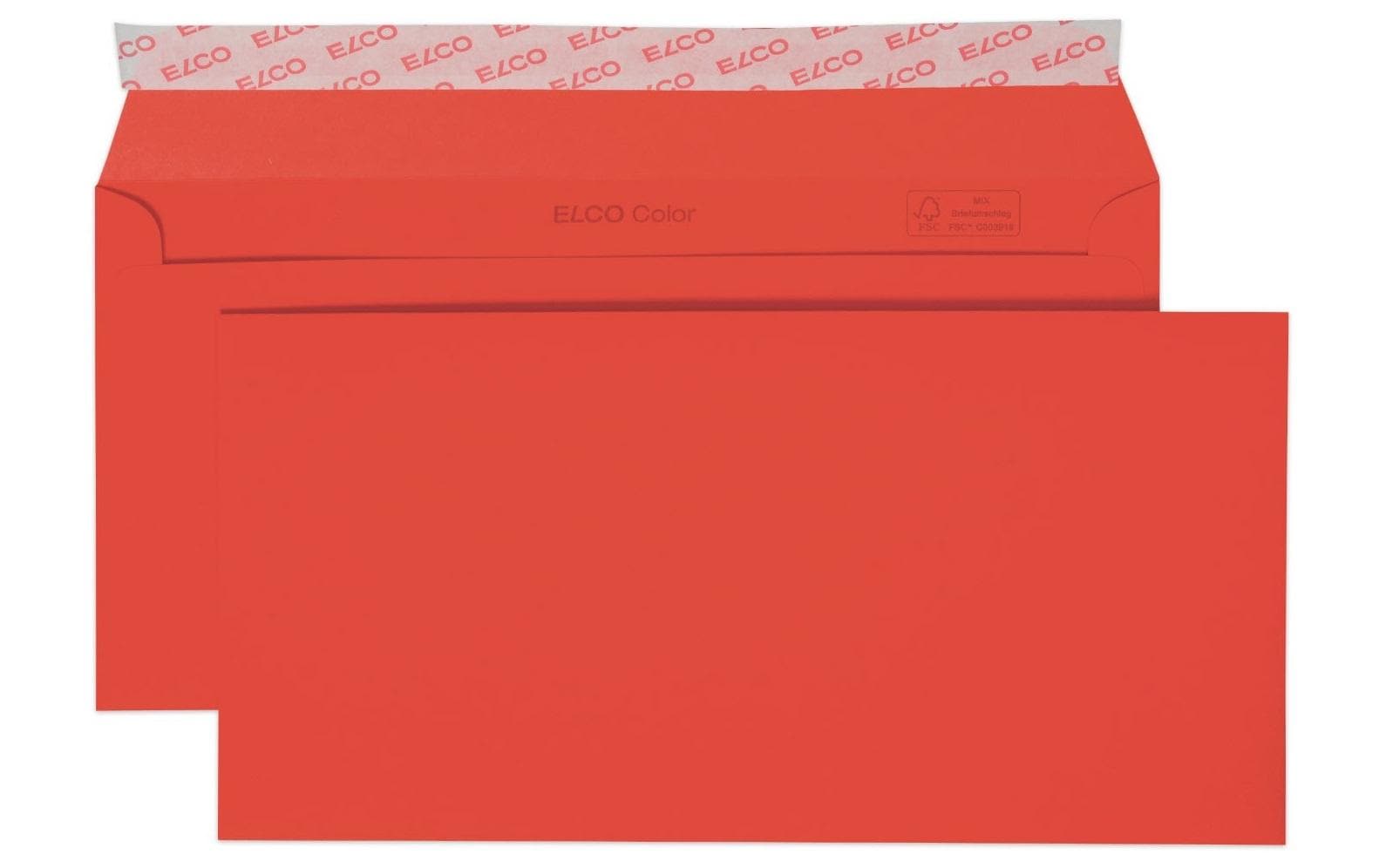 ELCO Couvert Color C5/6, Keine Fenster, 25 Stück, Rot – Couvert von ELCO
