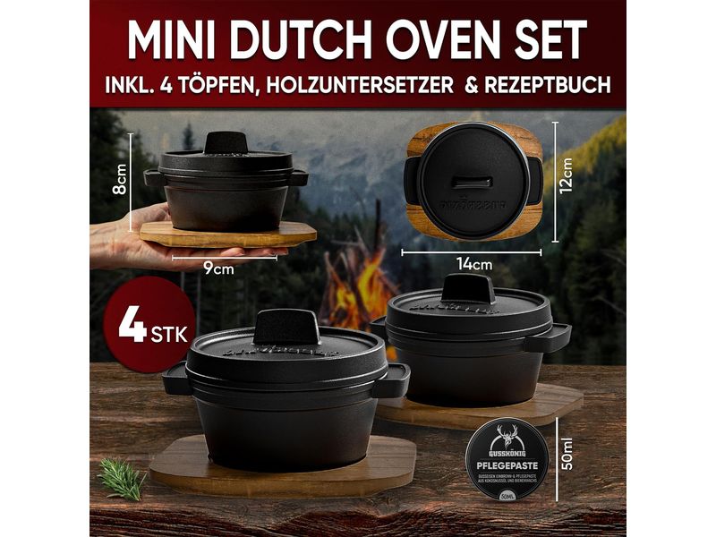 Mini Dutch Oven 4 set 300ml