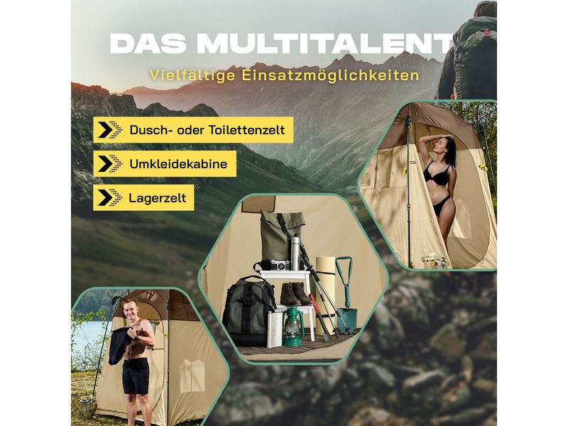 Where Tomorrow Pop Up Duschzelt Braun