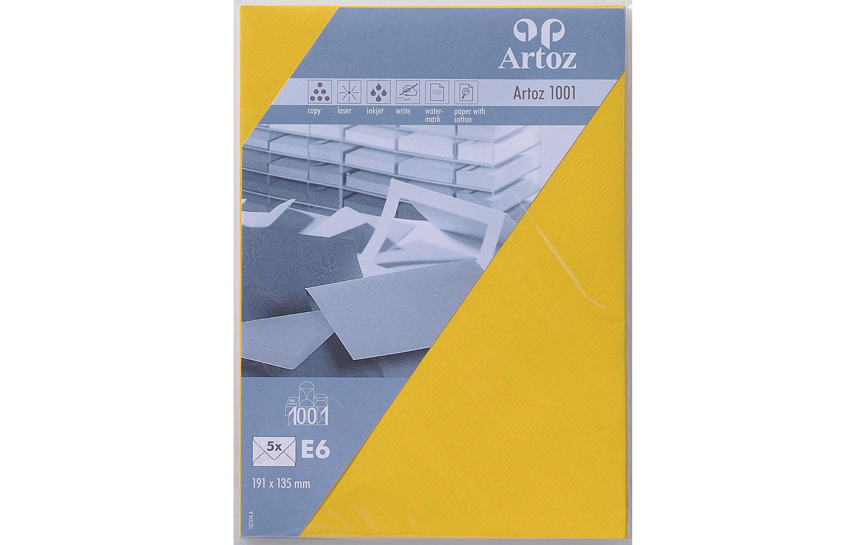 Artoz Couvert 1001, E6, 5 Stück, Sonnengelb – Couvert von Artoz