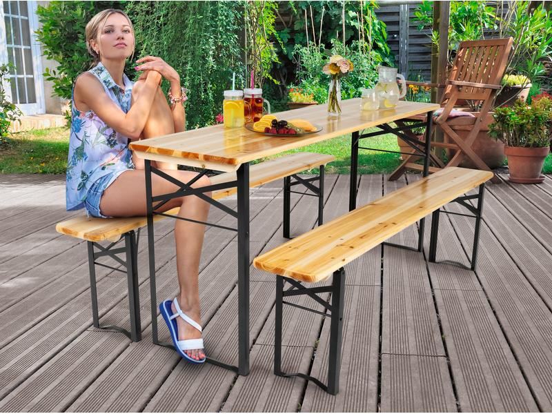 EASYmaxx Festbankgarnitur 170x46x75cm