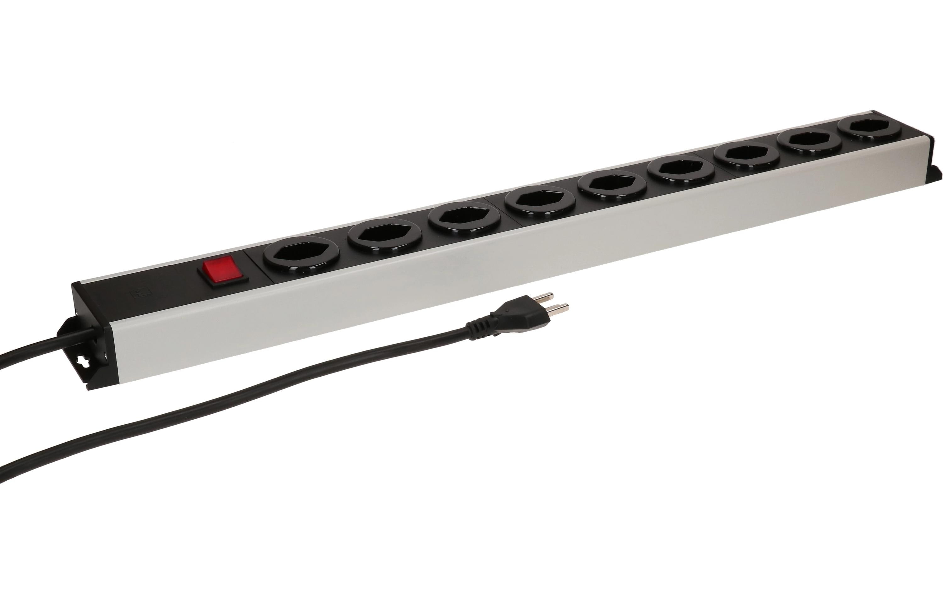 Max Hauri Steckdosenleiste Power Line 9x Typ 23 Schalter 1.5m – Industrie-Steckerleiste von Max Hauri