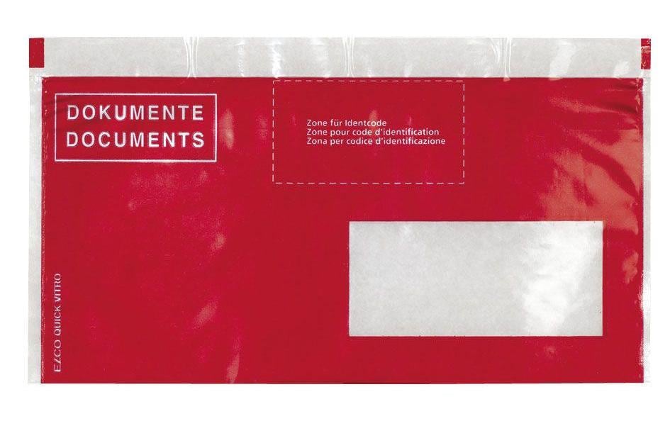 ELCO Dokumententasche Quick Vitro C5/6 Fenster rechts, 250 Stück – Dokumententasche von ELCO