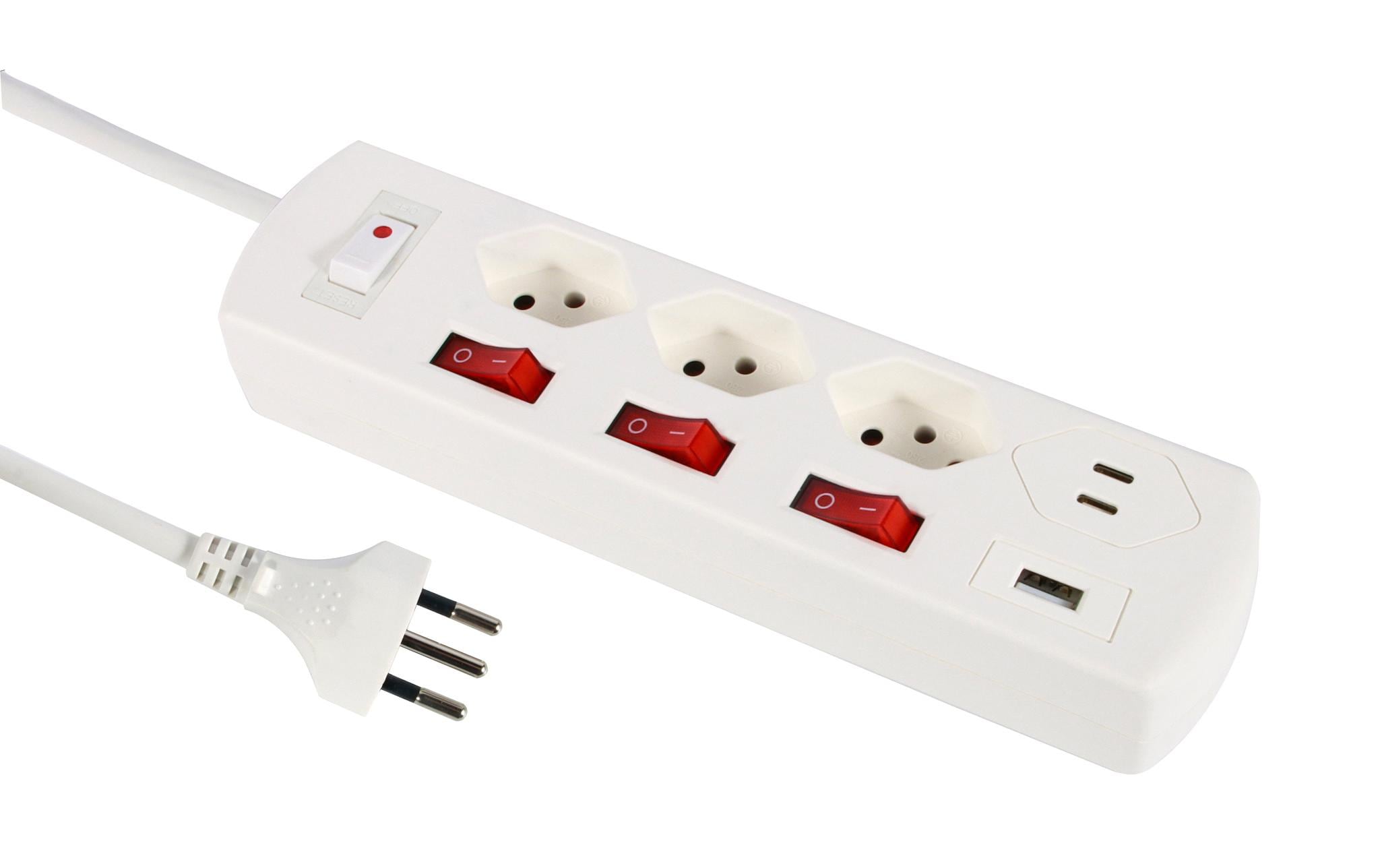 Schönenberger Steckdosenleiste Fix-Line+ MultiSwitch USB-C – Steckerleiste von Schönenberger