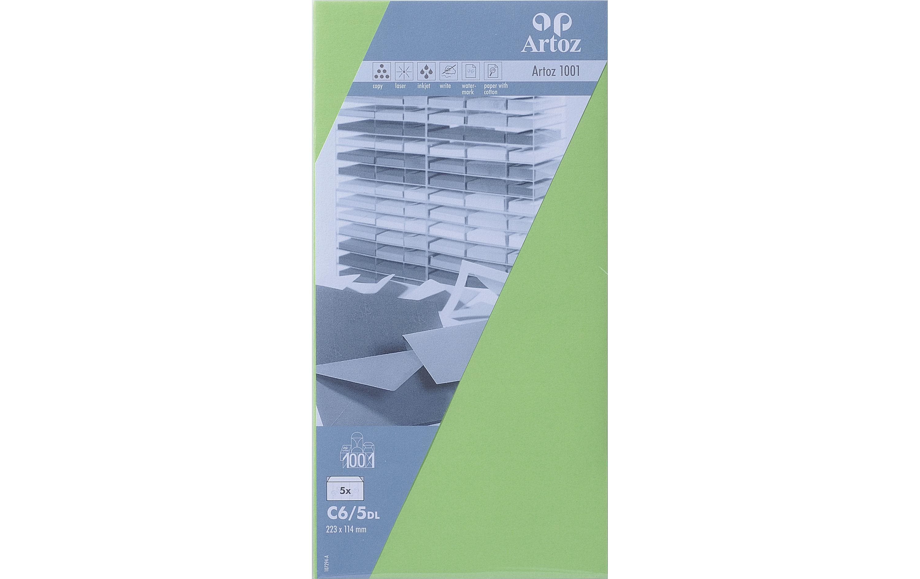 Artoz Couvert 1001 C6/5, 5 Stück, Grün – Couvert von Artoz