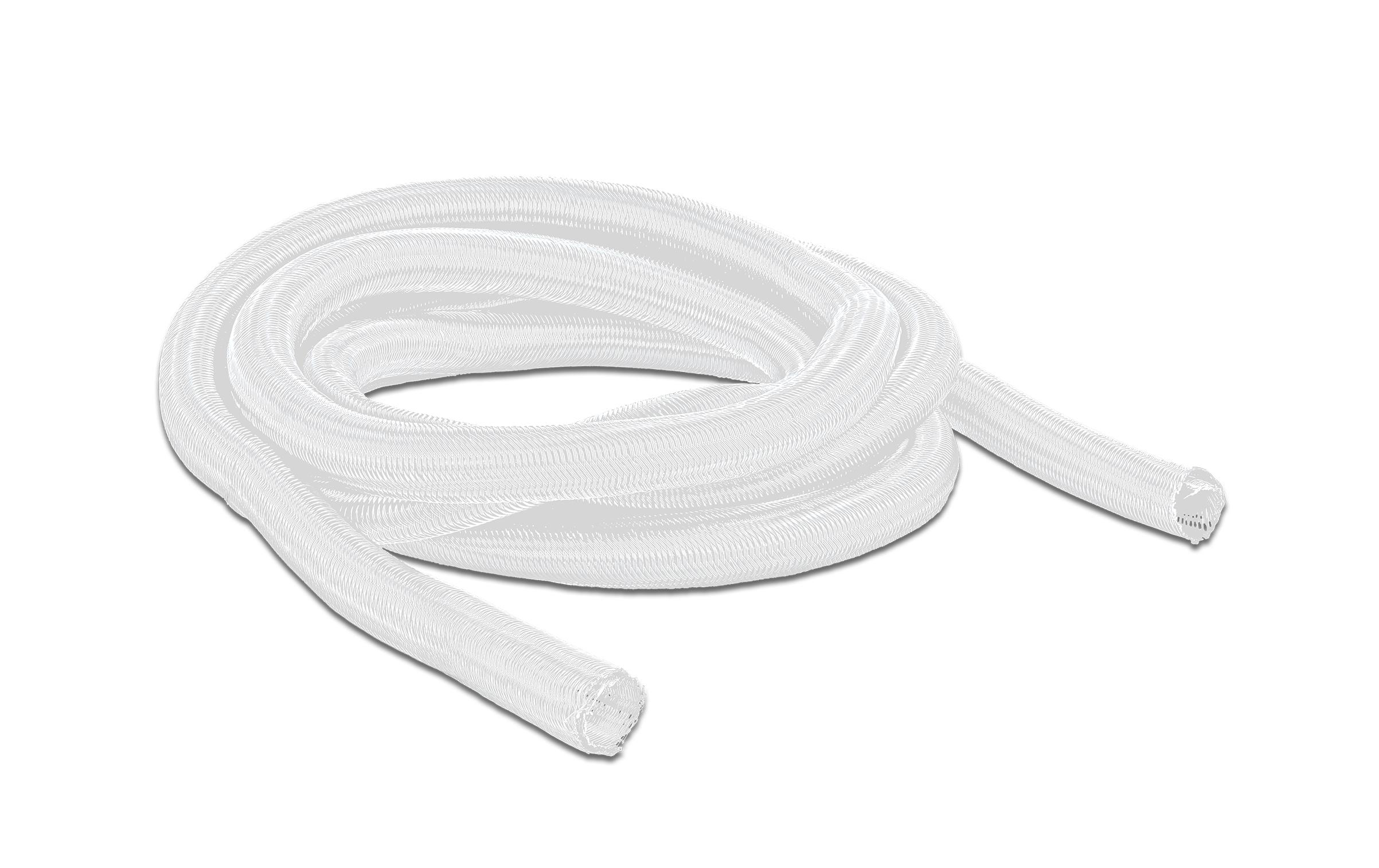 Delock Kabelschlauch Selbstschliessend, 2m x 9 mm Weiss – Kabelschlauch von Delock