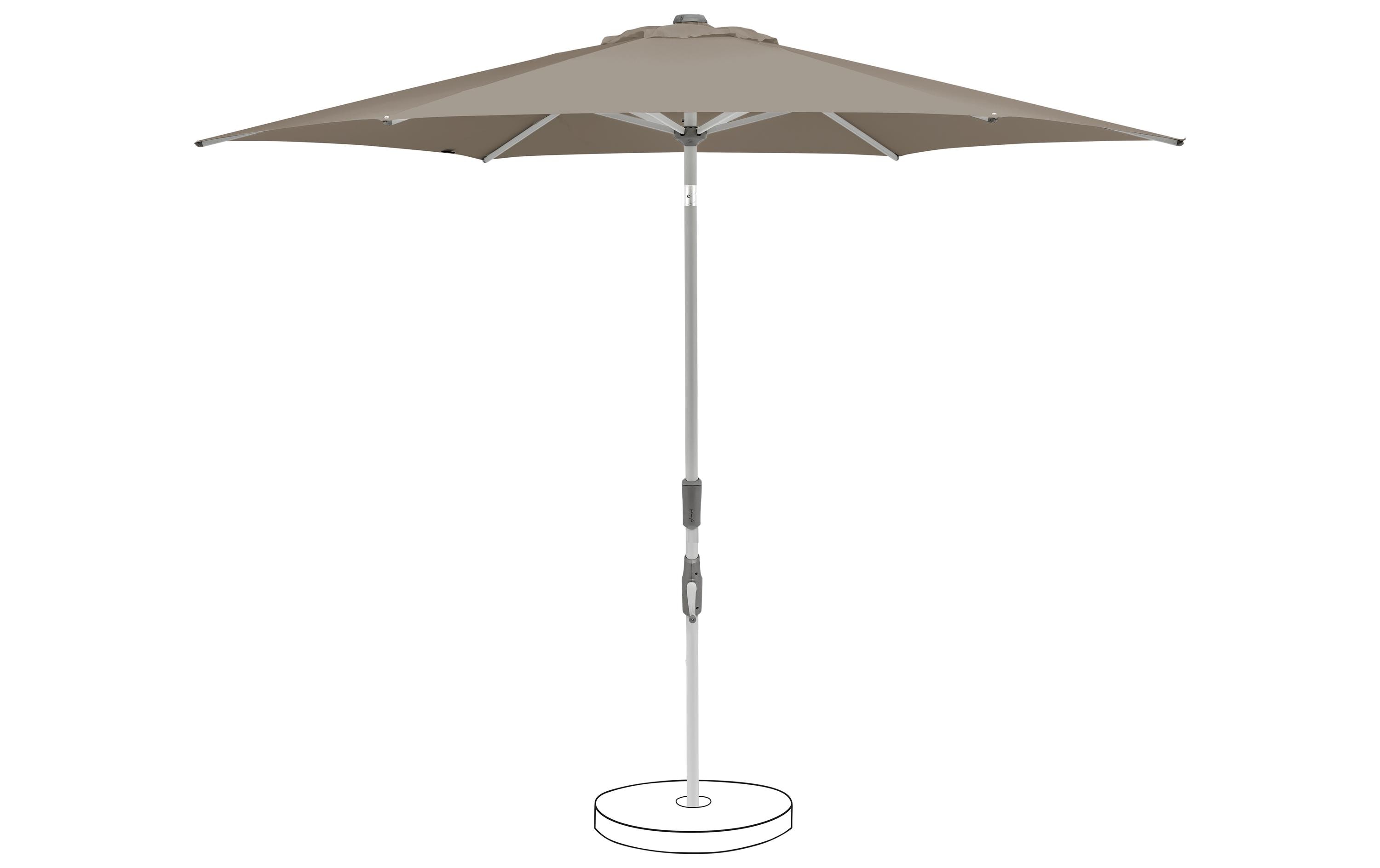 Suncomfort by Glatz Sonnenschirm Slide Ø 250 cm, Stone Grey