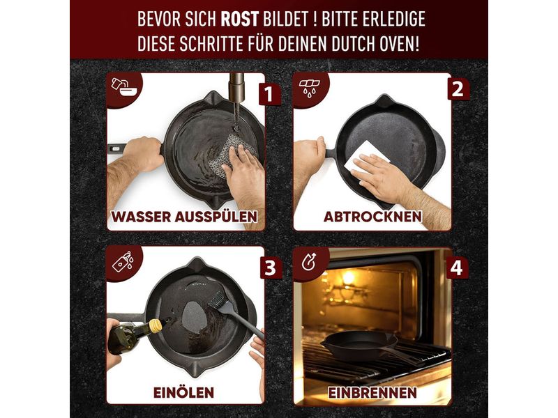 Bratpfanne 26 cm mit Ledergriff