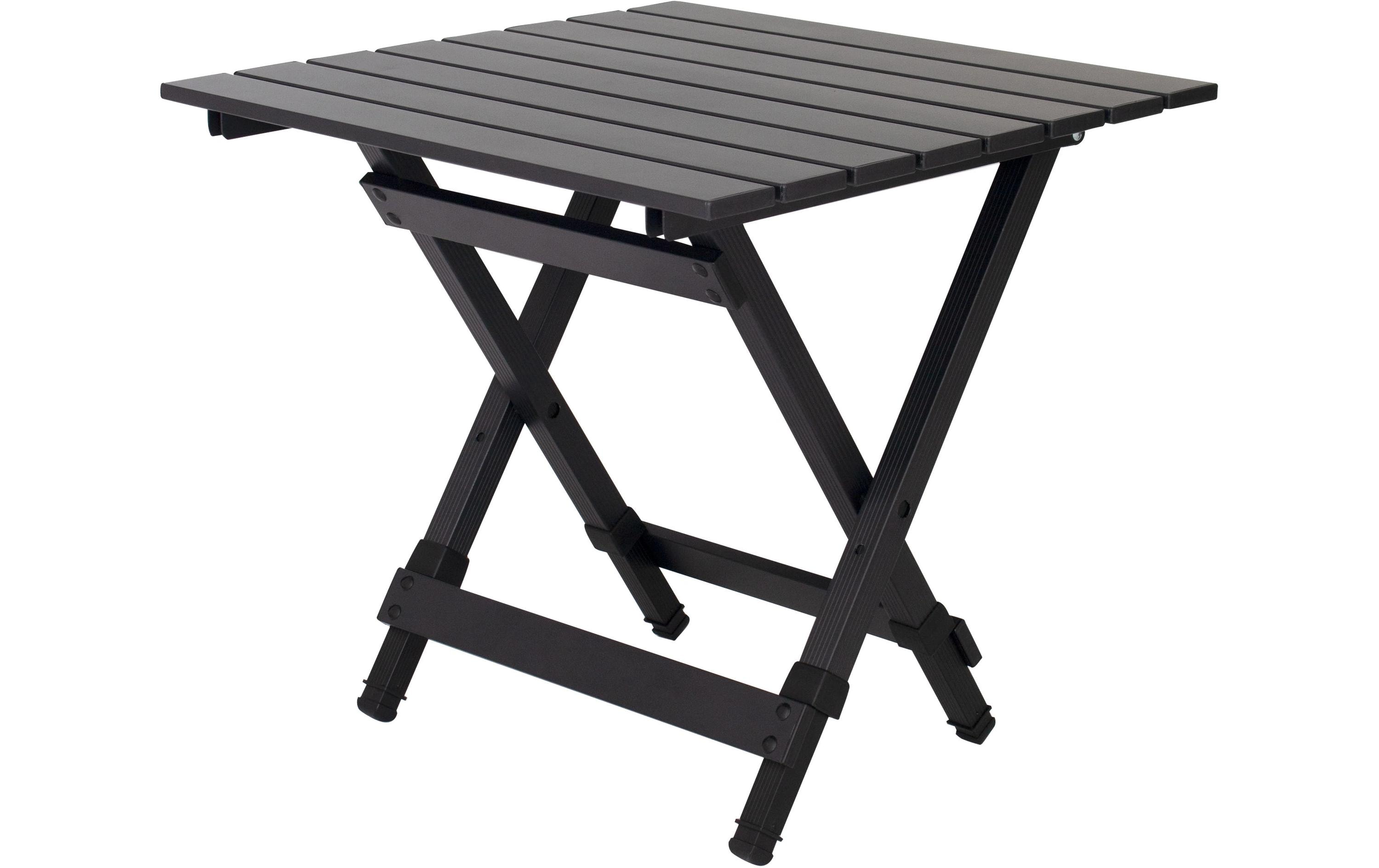 Alu-Klapptisch Epinal – Eurotrail Campingtisch 63,5 × 60 cm, Platte aus Aluminium-Lamellen