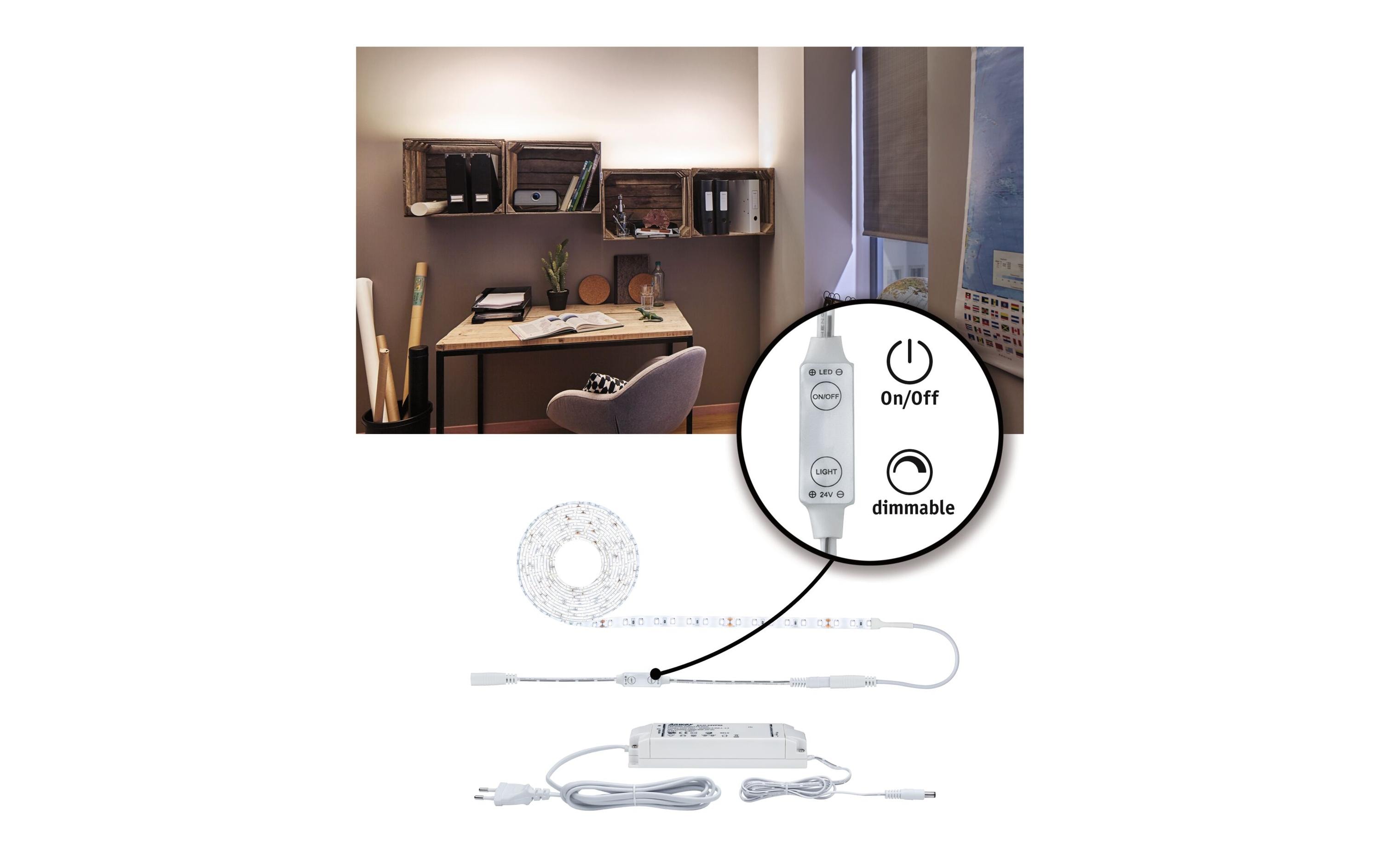 Paulmann LED-Stripe SimpLED Power 4000 K, 3 m Set – LED-Streifen mit Netzteil von Paulmann