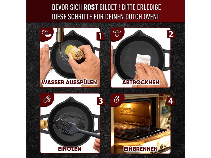 Eingebrannte runde Mini-Pfanne 2 set