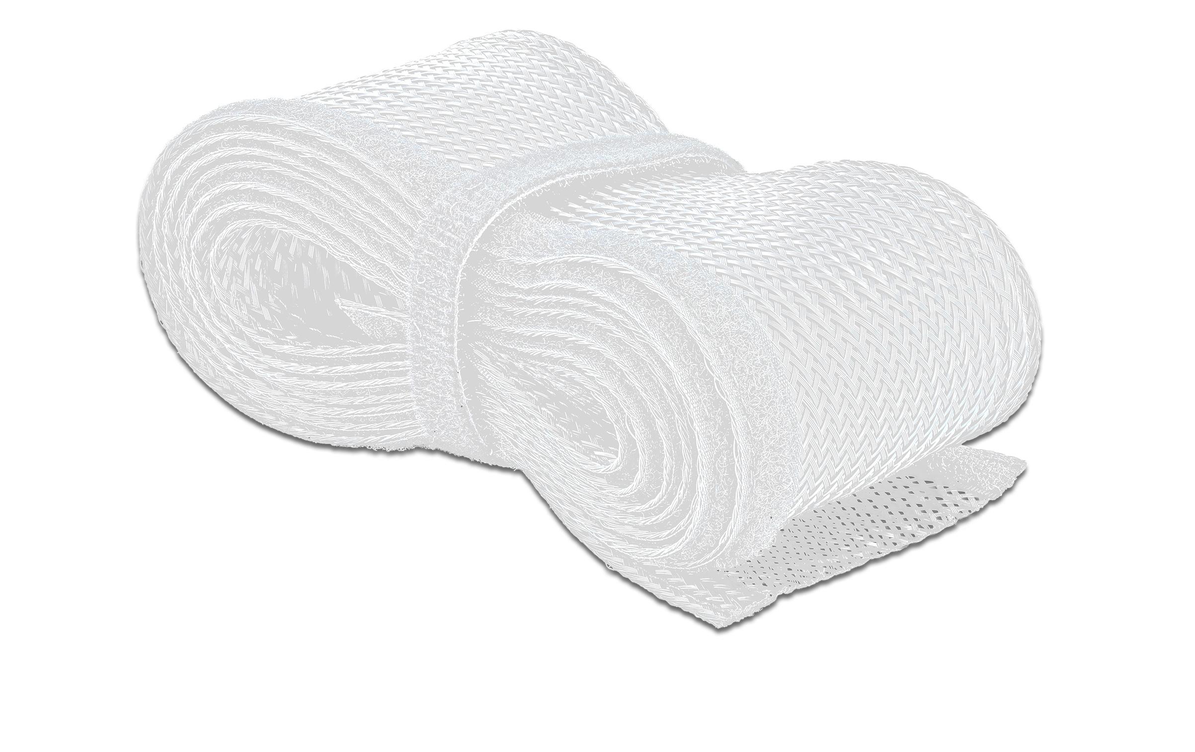 Delock Kabelschlauch Klettverschluss, 2m x 19 mm Weiss – Kabelschlauch von Delock